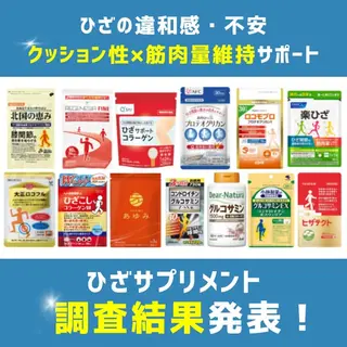 健康食品のバナー広告の例（生活まとめてナビ）：ひざサプリメント調査結果